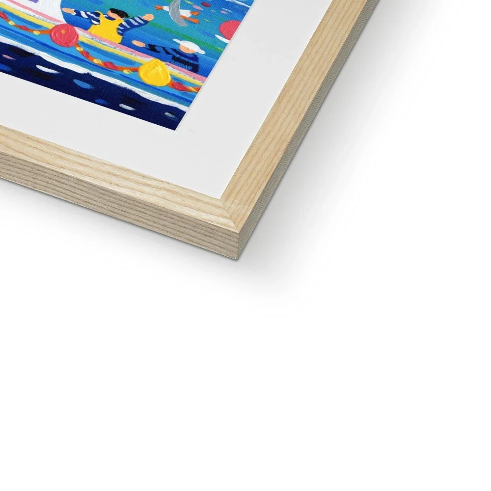 John Dyer Framed Open Edition Cornish Art Print. 'A Day out in Fowey'. Cornwall Art Gallery - Image 9