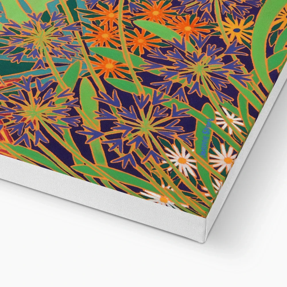 A Garden of Colourful Delights, Tresco. Canvas Art Print by Joanne Short - Image 3