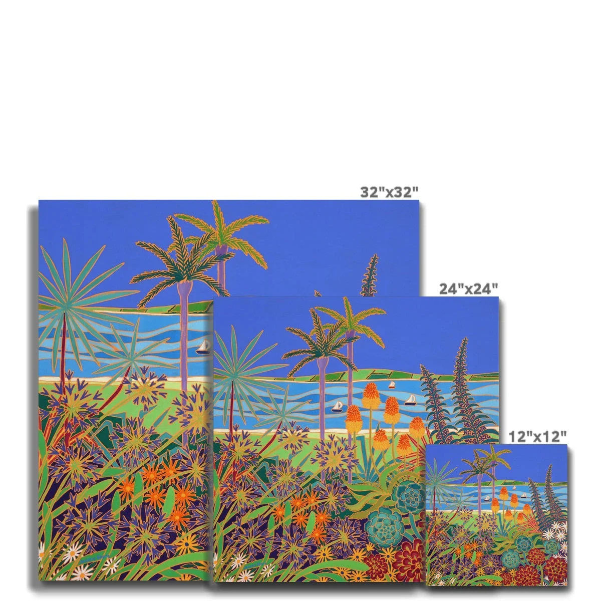 A Garden of Colourful Delights, Tresco. Canvas Art Print by Joanne Short - Image 5