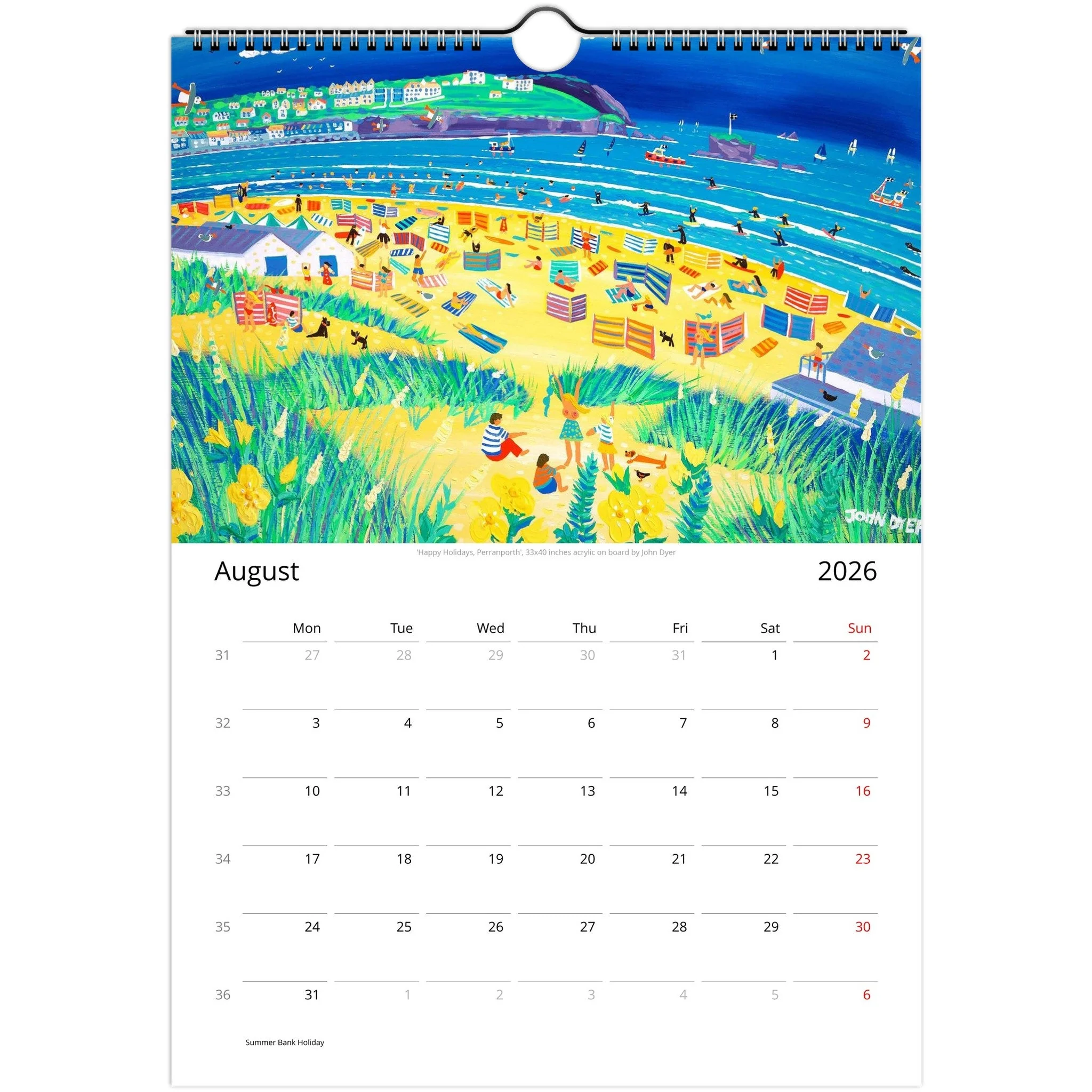 A4 | A3 | John Dyer 2026 Cornwall Art Wall Calendars (Global) - Image 9