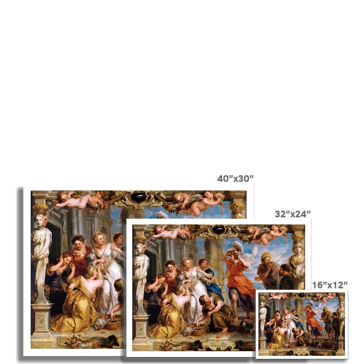 Peter Paul Rubens Greece Artwork. Open Edition Art Print. 'Achilles Discovered by Ulysses among the Daughters of Lycomedes' (1630-1635). Greek Art Gallery, Art Gallery Historic Art - Image 3