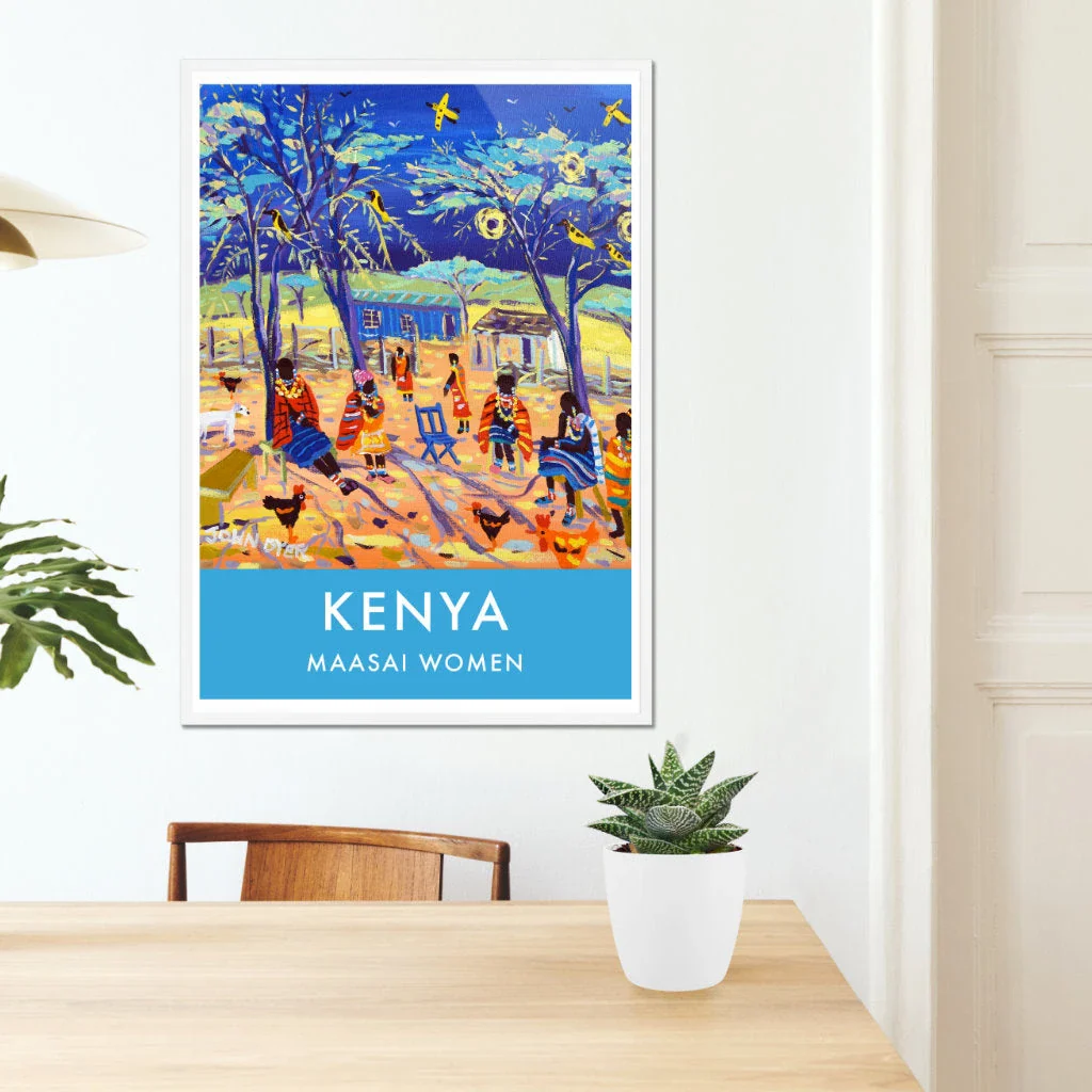 African Art Wall Art Poster Print by John Dyer. Amboseli Maasai Tribal Women, Kenya - Image 7
