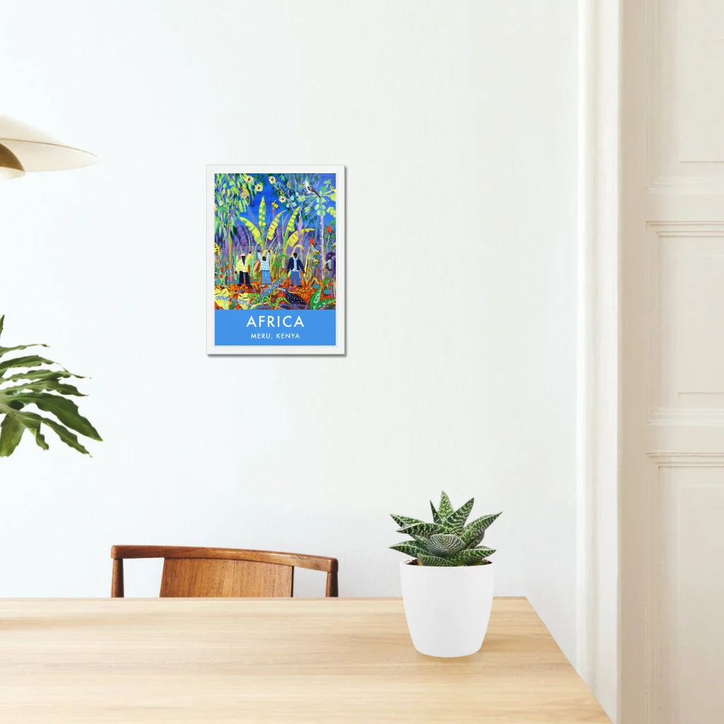 African Art Wall Art Poster Print by John Dyer. Meru Farmers and Wildlife, Kenya. Animal Art Prints - Image 4