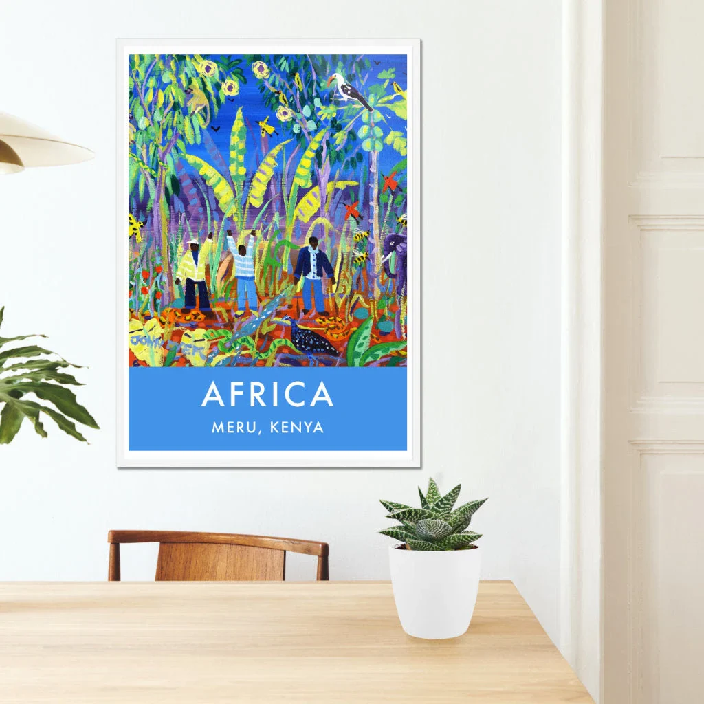 African Art Wall Art Poster Print by John Dyer. Meru Farmers and Wildlife, Kenya. Animal Art Prints - Image 7