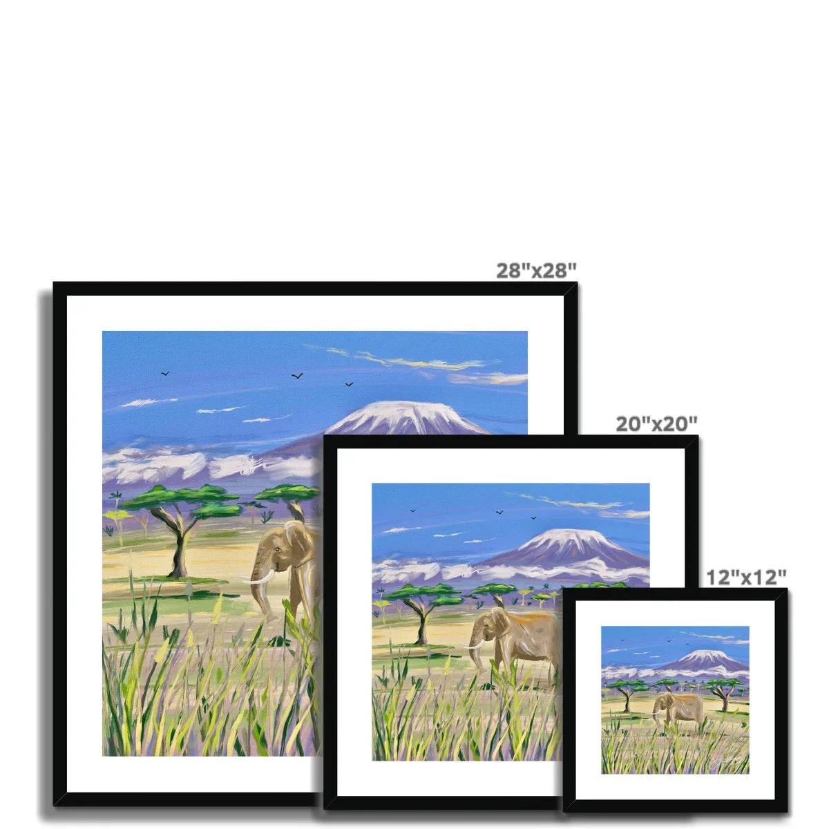 John Dyer African Elephant, Framed Open Edition Fine Art Print. Animal Art Prints - Image 10