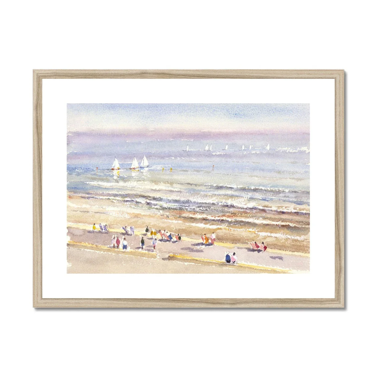 Ted Dyer Framed Open Edition Cornish Fine Art Print. 'After the Race'. Cornwall Art Gallery - Image 3