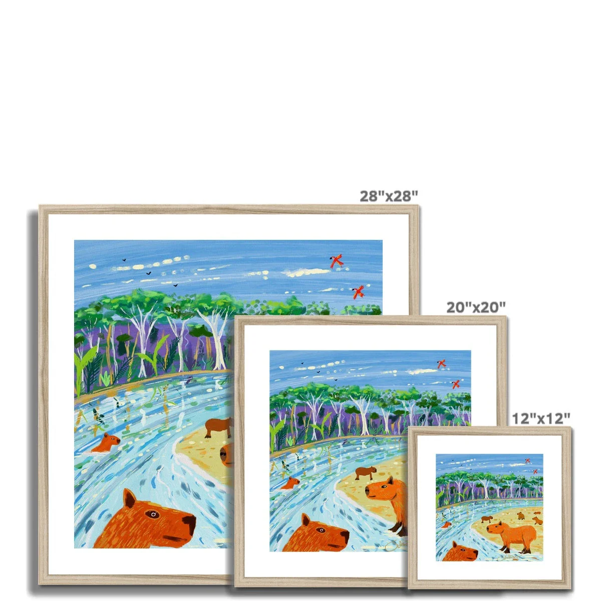 John Dyer Amazon Rainforest Capybara Framed Open Edition Jungle Fine Art Print. Animal Art Prints - Image 12