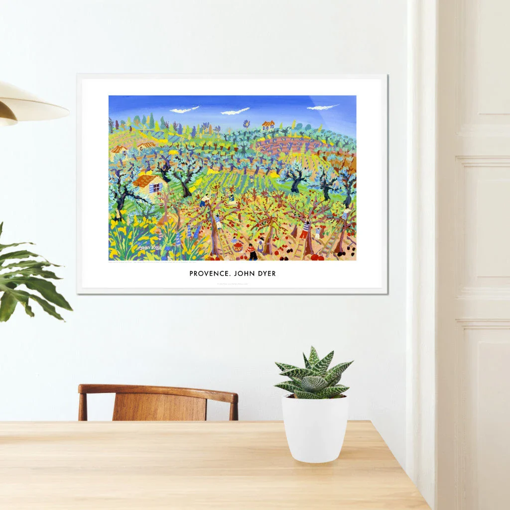 French Wall Art Poster Print. Cherry Pickers, Nyons, Provence by Artist John Dyer. French Art Gallery - Image 7