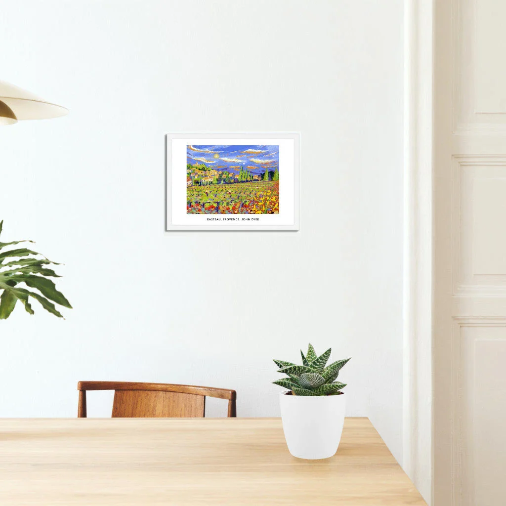 French Wall Art Poster Print of a Sunset over the Vineyard at Rasteau by John Dyer. France Art Gallery - Image 4
