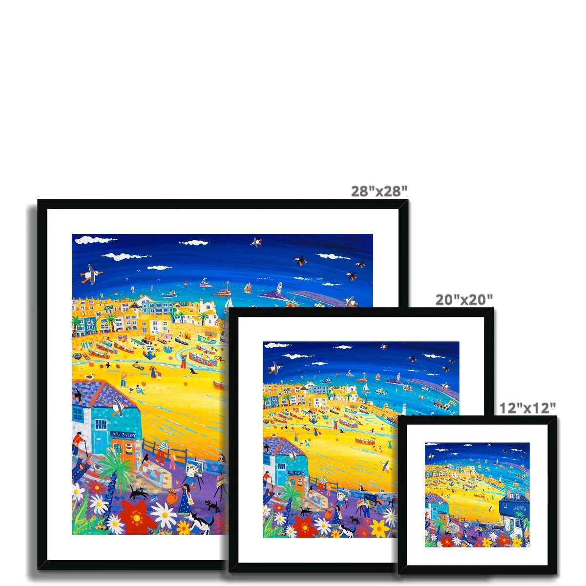 John Dyer Framed Open Edition Cornish Art Beach Print. 'Arty St Ives'. Cornwall Art Gallery - Image 6