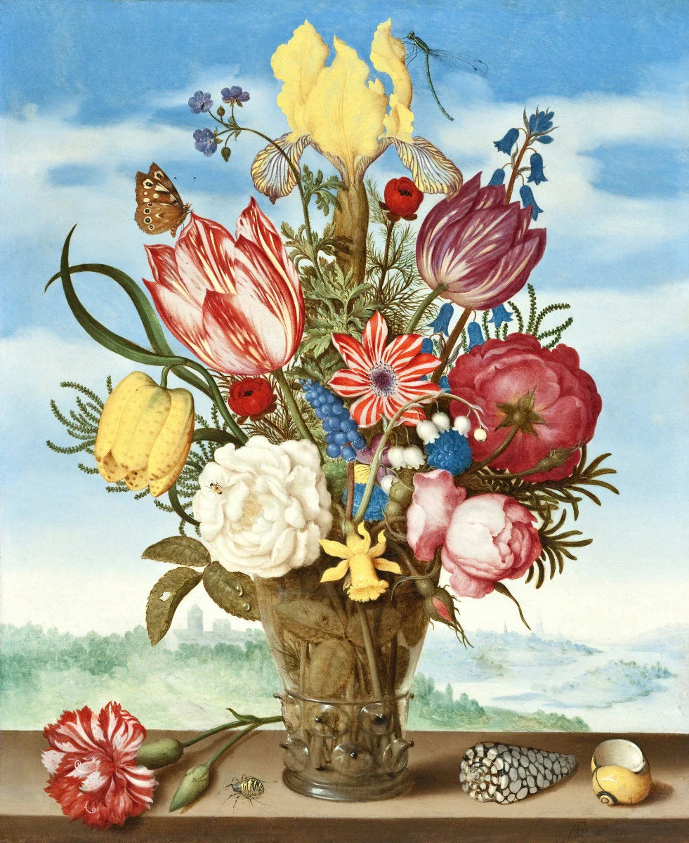'Bouquet of Flowers on a Ledge'. Garden Flowers. Still Life by Ambrosius Bosschaert. Open Edition Fine Art Print. Historic Art - Image 4