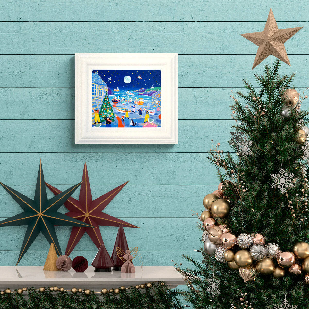 'Cadgwith Christmas', 10x12 inches acrylic on canvas. Coastal Painting of Cornwall. Cornish Artist John Dyer. Cornwall Art Gallery - Image 3