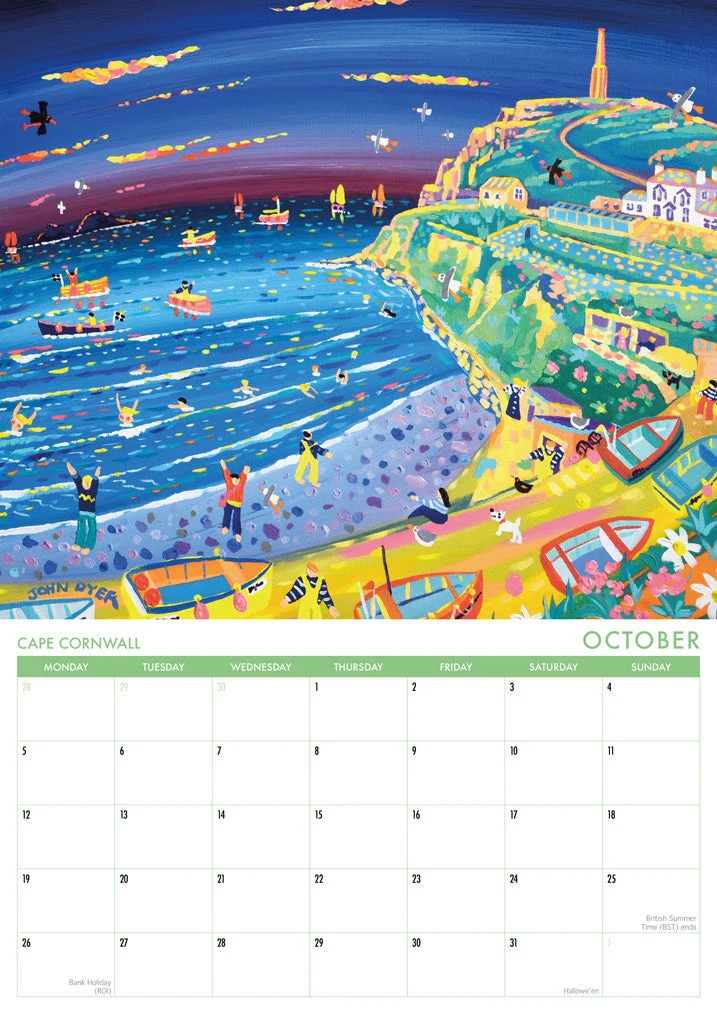 Calendar 2026. Cornwall Art Calendar by Cornish Artist John Dyer. UK Dates & Holidays - Image 11