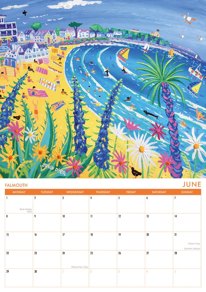 Calendar 2026. Cornwall Art Calendar by Cornish Artist John Dyer. UK Dates & Holidays - Image 7