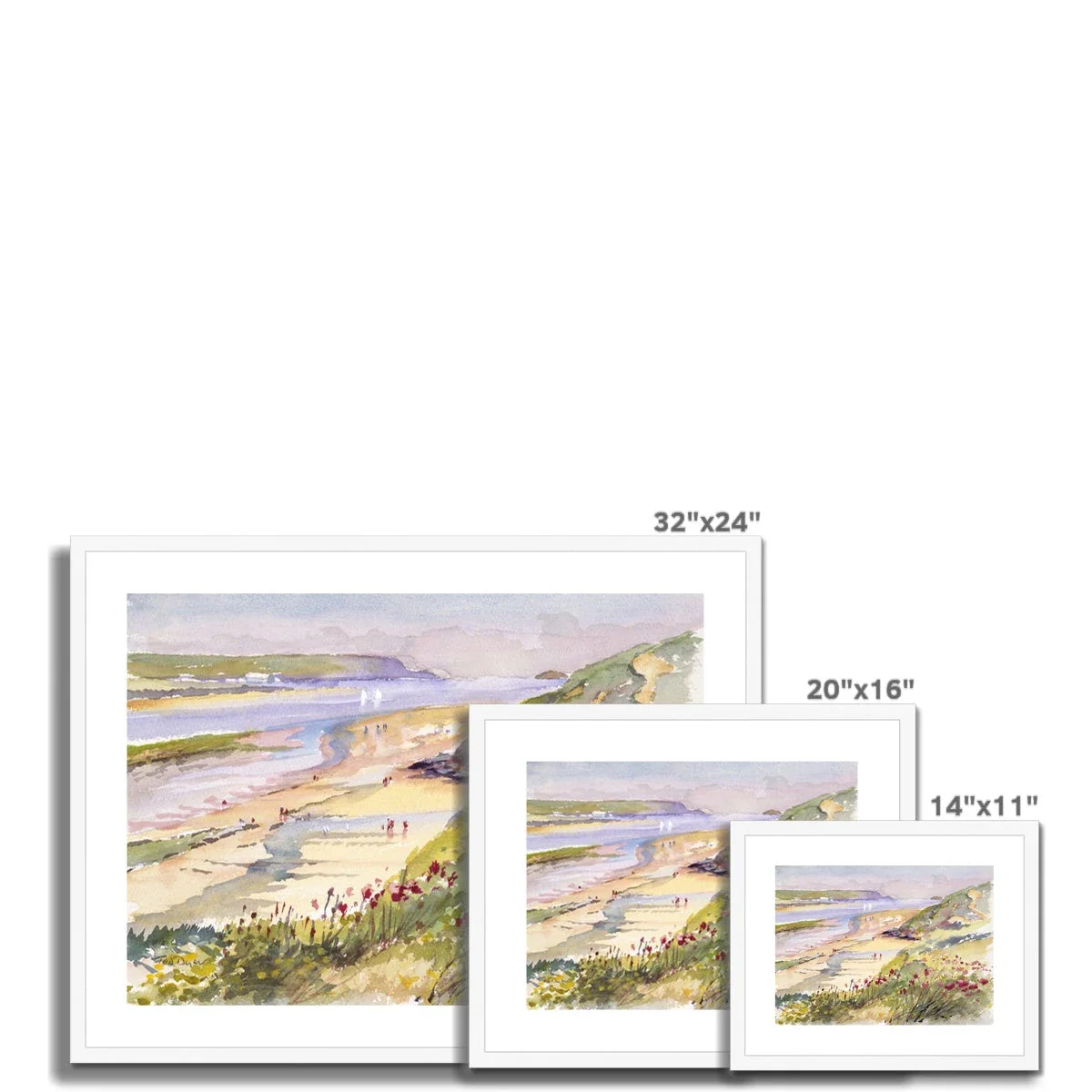 Ted Dyer Framed Open Edition Cornish Fine Art Print. 'View of the Camel Estuary and Dayer Bay from Rock'. Cornwall Art Gallery - Image 4