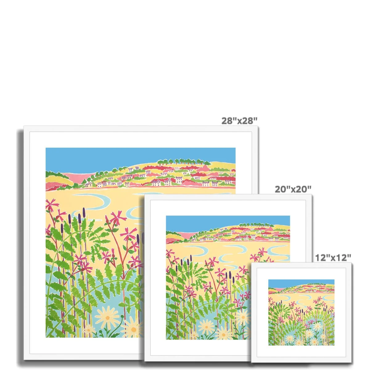 Joanne Short Framed Open Edition Cornish Fine Art Print. 'Pools in the Sand, Padstow, Camel Estuary, Rock'. Cornwall Art Gallery - Image 4