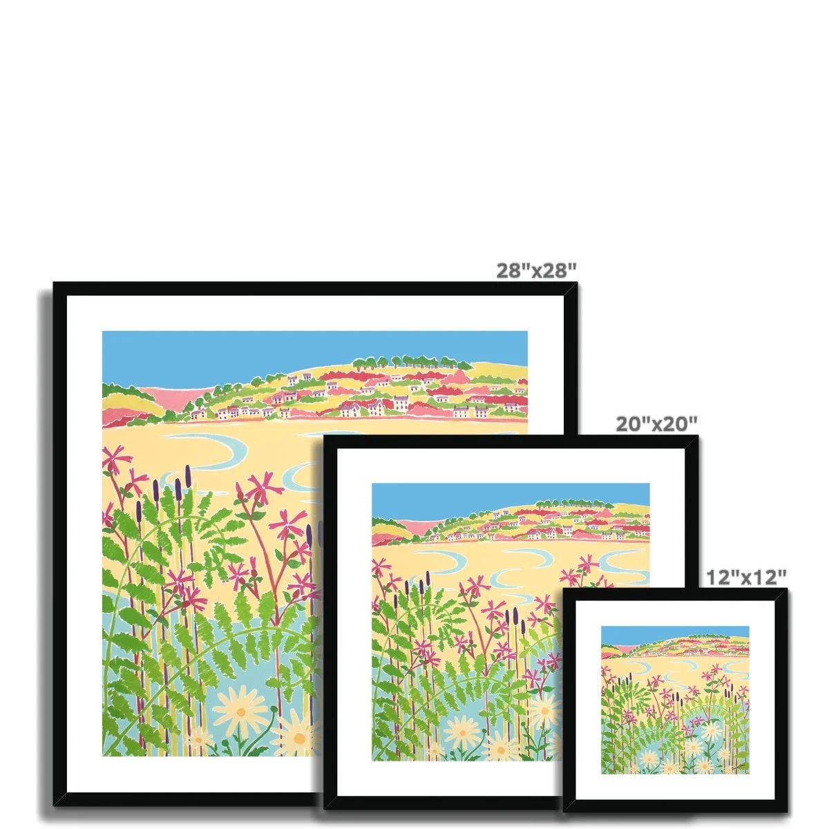 Joanne Short Framed Open Edition Cornish Fine Art Print. 'Pools in the Sand, Padstow, Camel Estuary, Rock'. Cornwall Art Gallery - Image 5