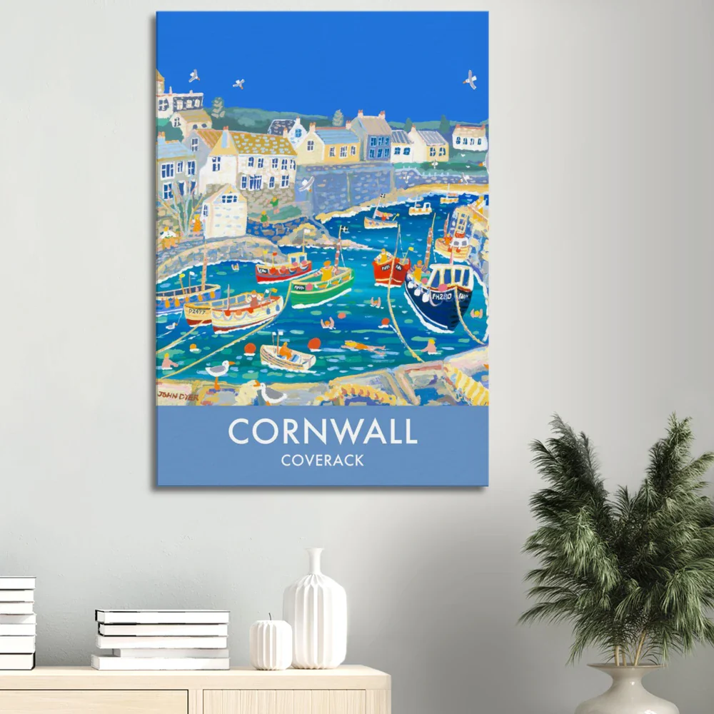 Canvas Art Print by John Dyer of Coverack Harbour, Cornwall from our Cornwall Art Gallery - Image 5