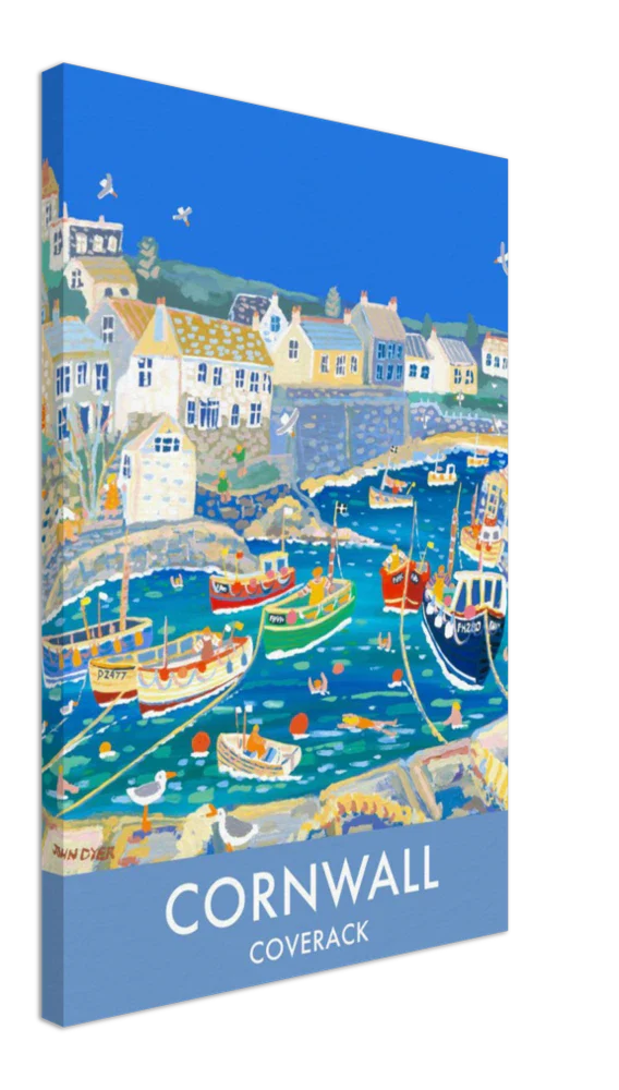 Canvas Art Print by John Dyer of Coverack Harbour, Cornwall from our Cornwall Art Gallery - Image 8