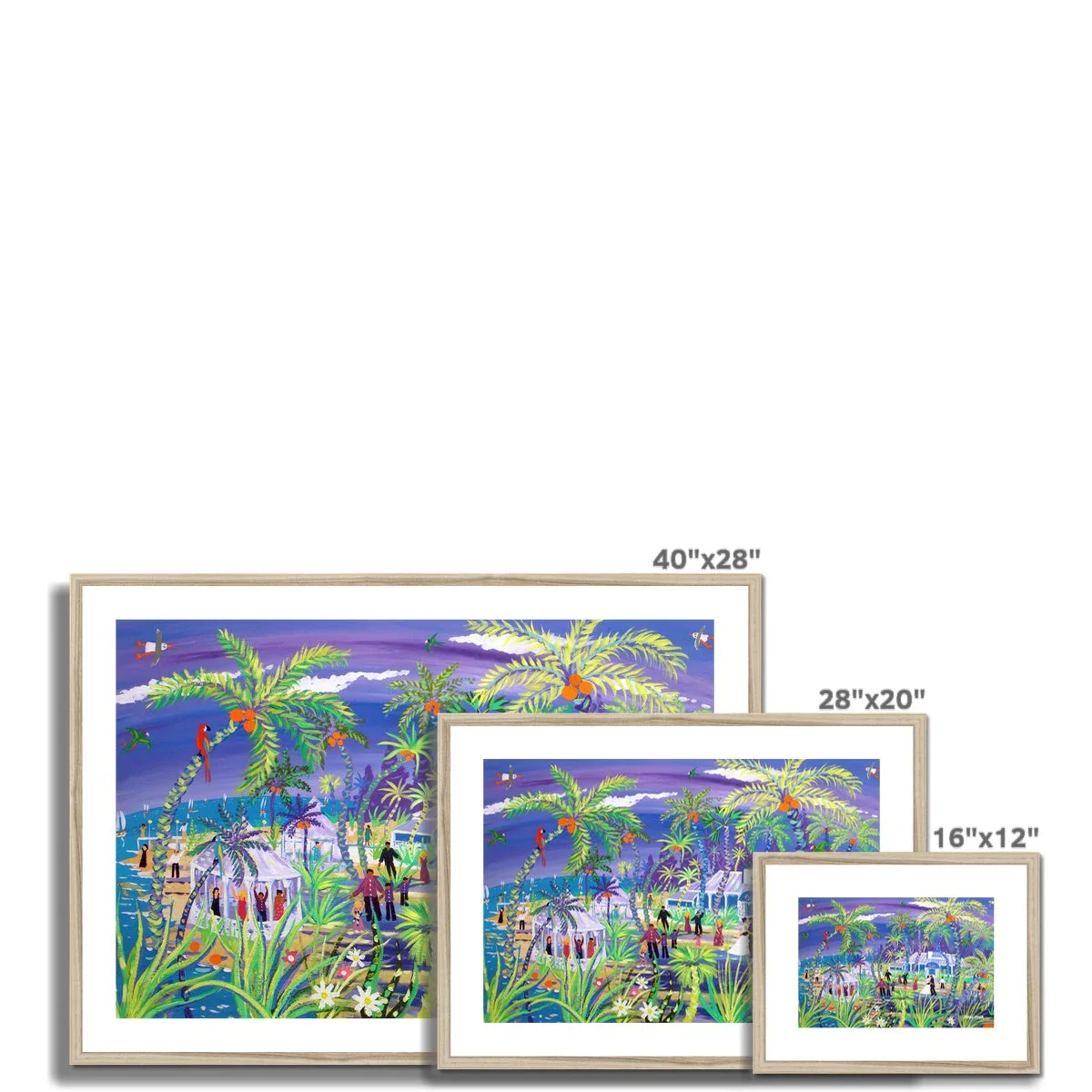 John Dyer Framed Open Edition Cornish Art Print. 'Caribbean Wedding at the Grand Old House, Cayman Islands'. Caribbean Art Gallery - Image 4