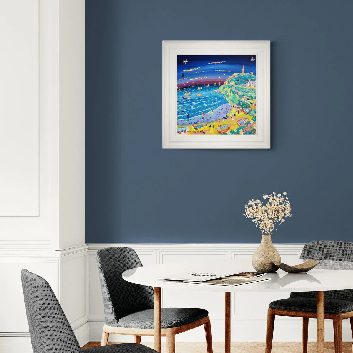 'Colourful Cape Cornwall', 24x24 inches acrylic on canvas. Cornwall Painting by Cornish Artist John Dyer. - Image 3