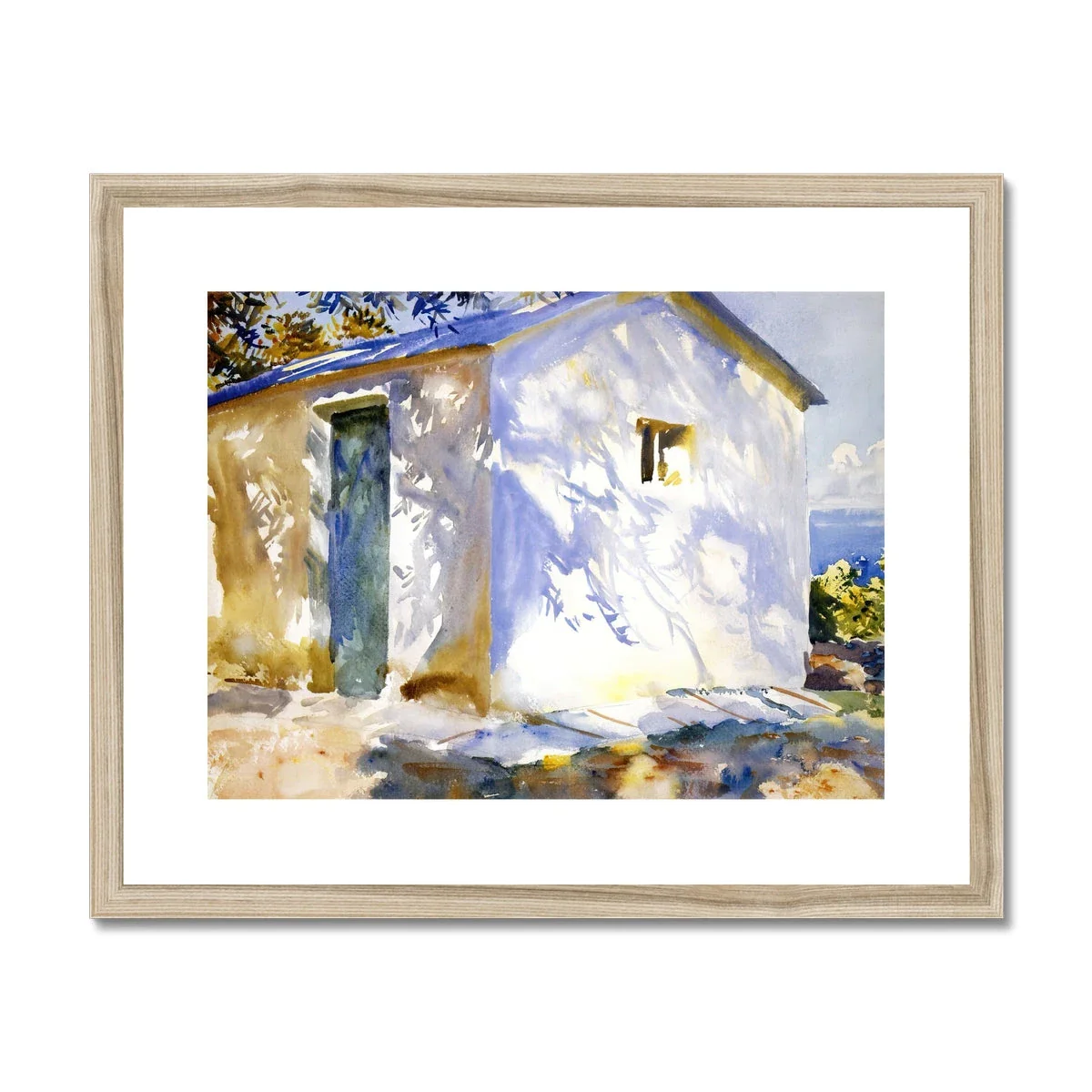 Corfu, Lights and Shadows by John Singer Sargent (1909). Greece Artwork Framed Open Edition Art Print. Greek Art Gallery Historic Art Print - Image 3