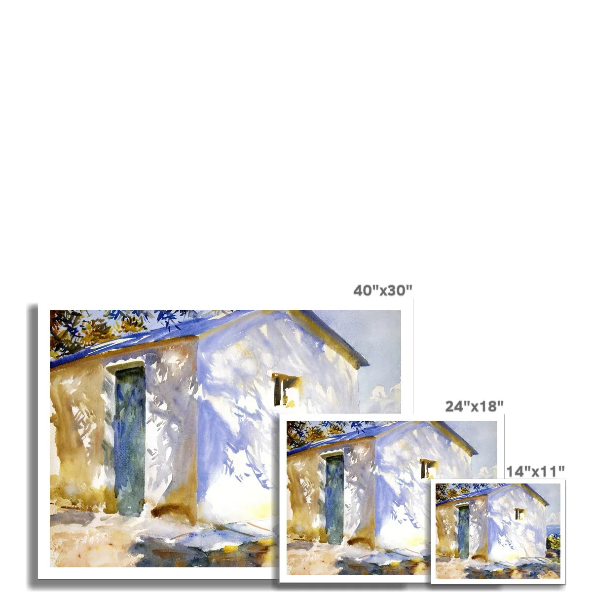 Corfu, Lights and Shadows by John Singer Sargent (1909). Greece Artwork Open Edition Art Print. Greek Art Gallery Historic Art Print - Image 3