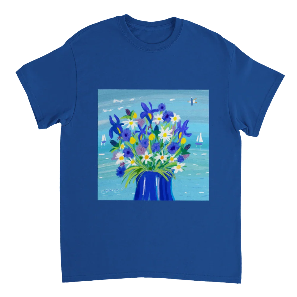 John Dyer Unisex Cornwall Art T-Shirt. 'Seaside Flowers'. Cornwall Art Gallery - Image 12