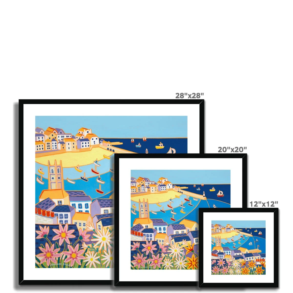 Joanne Short Framed Open Edition Cornish Art Print. 'Cornish Summer, St Ives'. Cornwall Art Gallery - Image 5