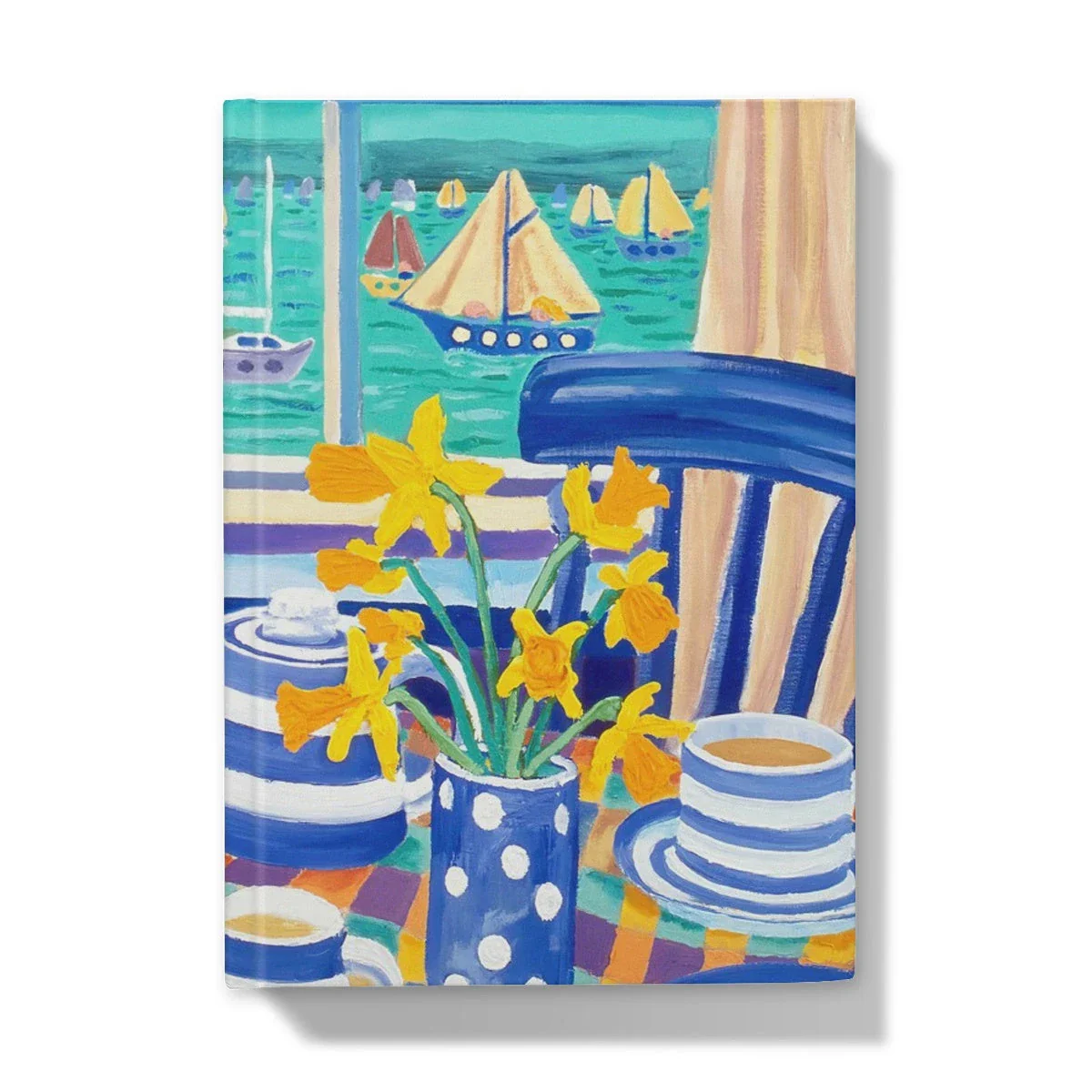John Dyer Art Hardback Notebook Journal. Cornish Cream Tea with Spring Daffodils - Image 4