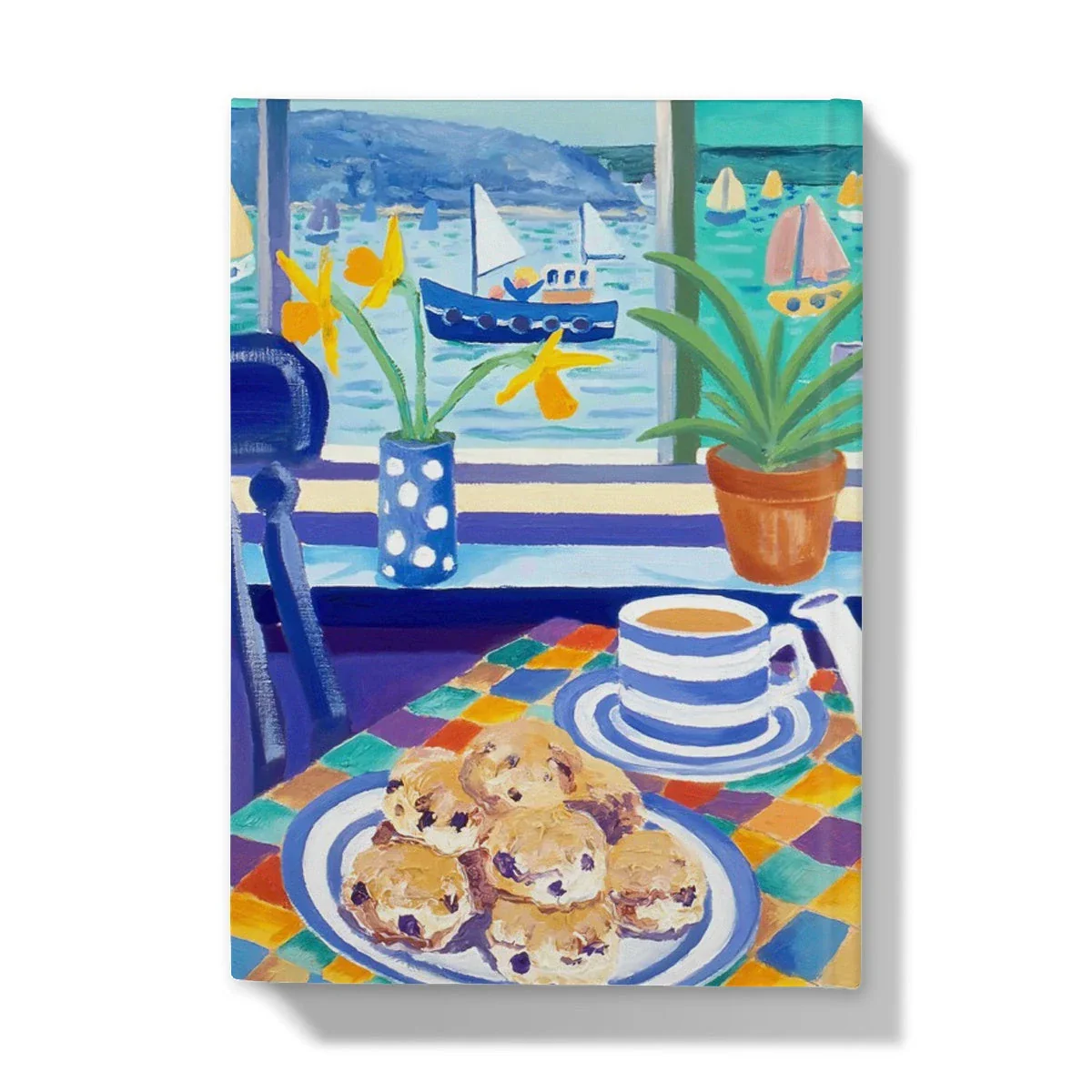 John Dyer Art Hardback Notebook Journal. Cornish Cream Tea with Spring Daffodils - Image 5