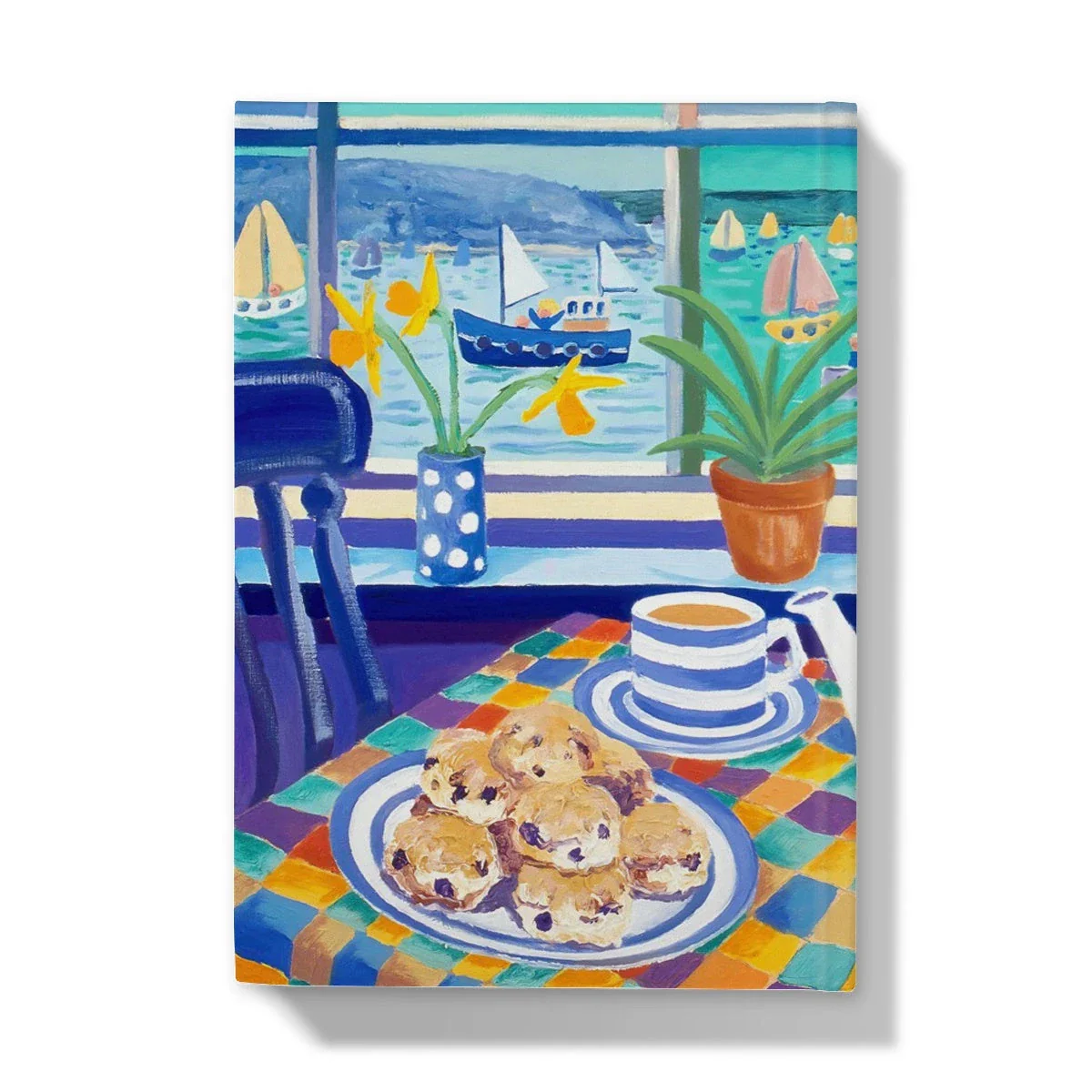 John Dyer Art Hardback Notebook Journal. Cornish Cream Tea with Spring Daffodils - Image 8