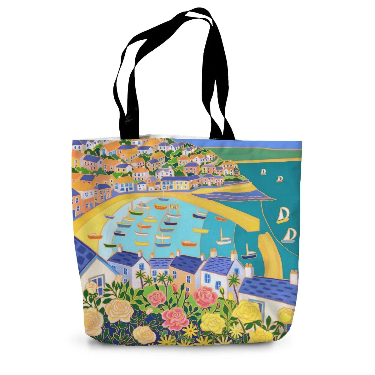 Cottage Rose Garden, Mousehole, Joanne Short Canvas Tote Bag - Image 2