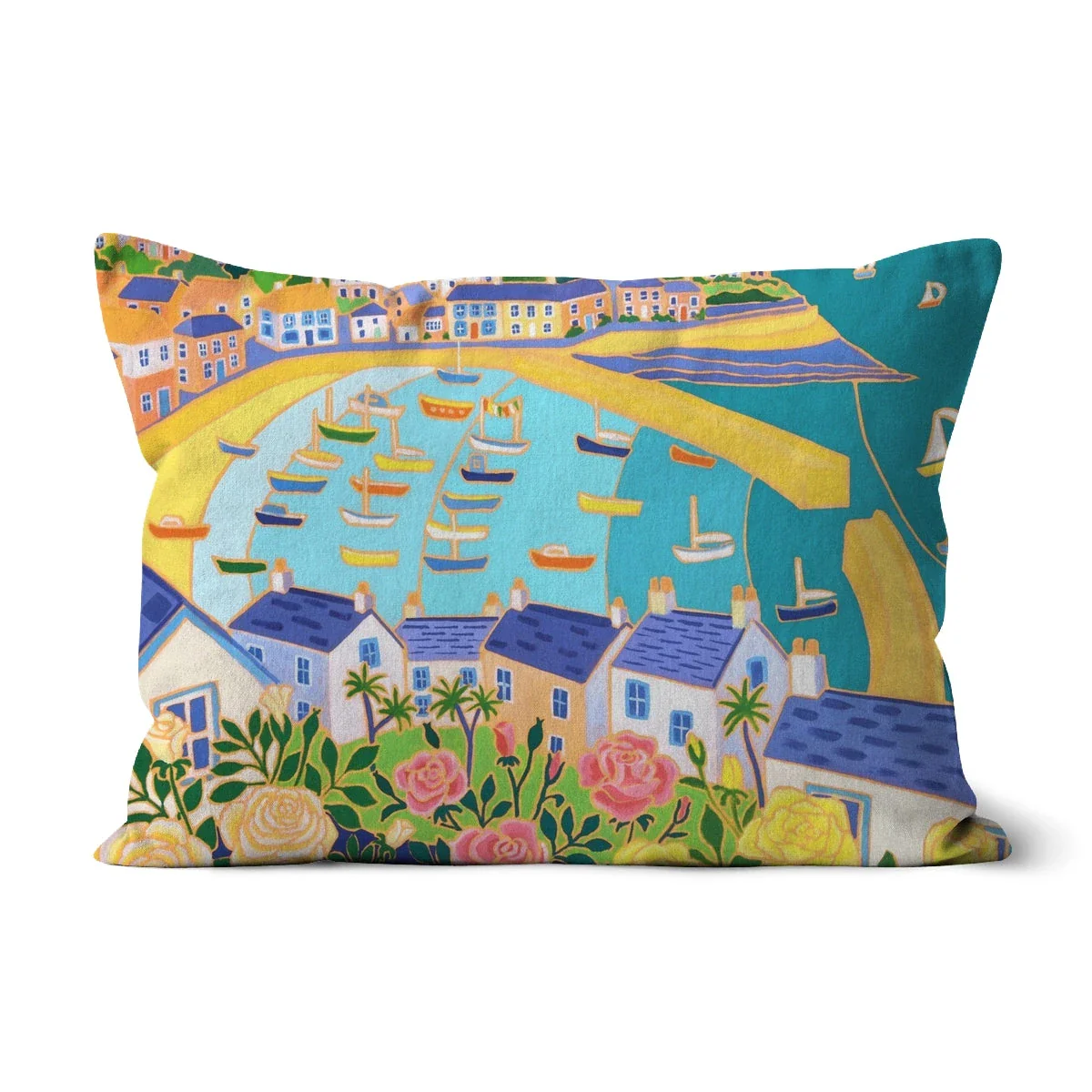 Cottage Rose Garden, Mousehole Cushion by Joanne Short - Image 11