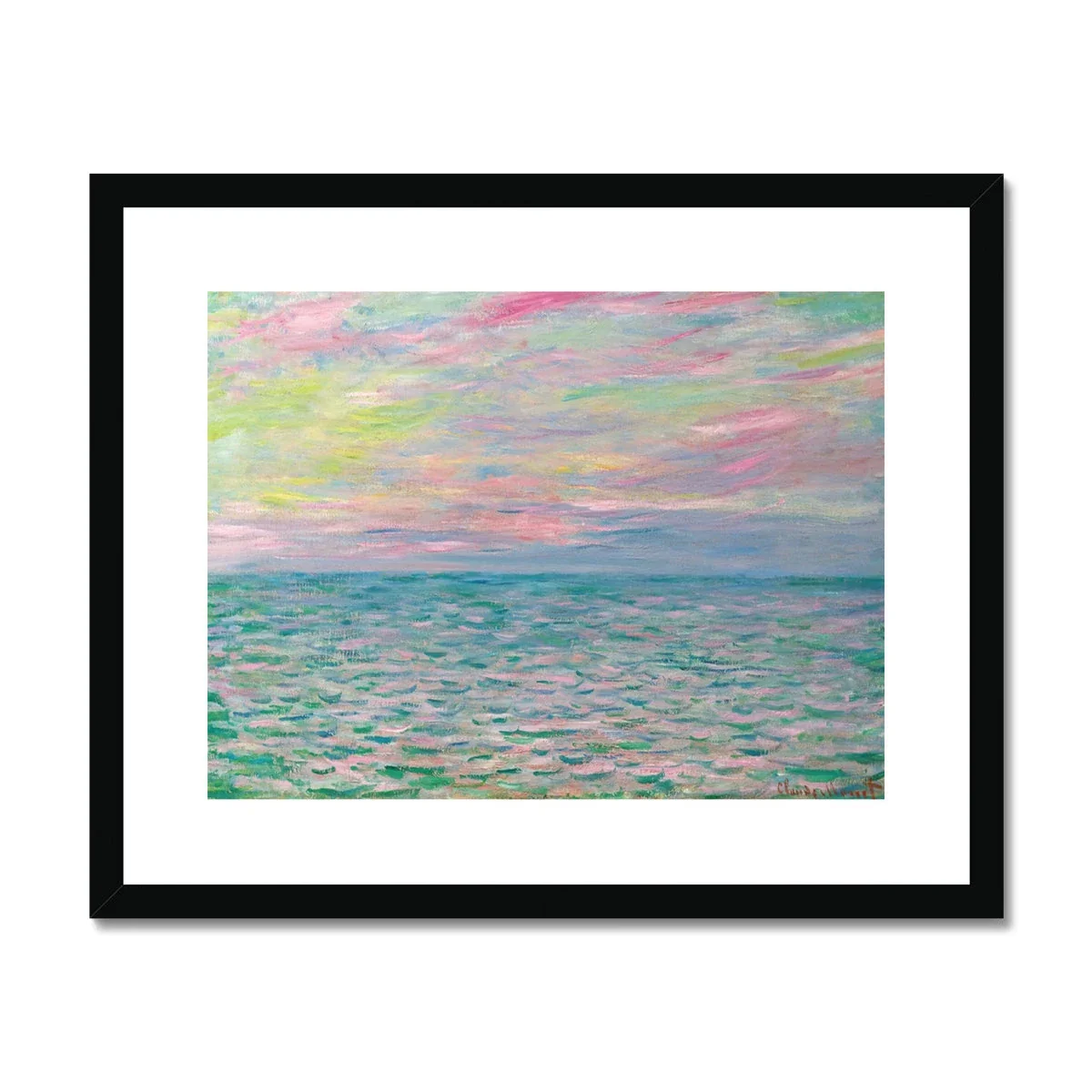 'Coucher De Soleil À Pourville, Pleine Mer' by Claude Monet. Open Edition Fine Art Print. Historic Art Framed and Mounted Print - Image 2