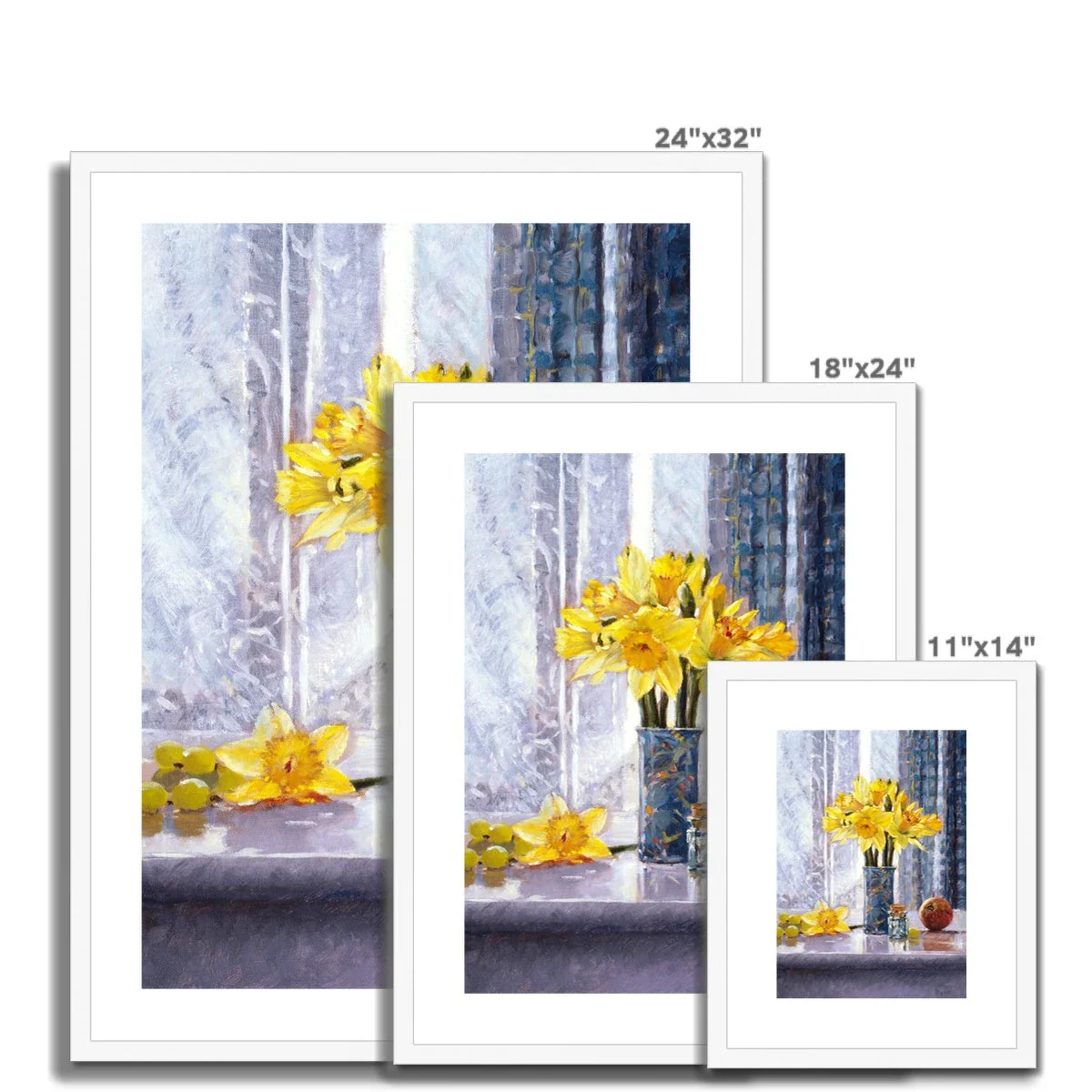 Ted Dyer Framed Open Edition Cornish Fine Art Print. 'Daffodils Still Life'. Cornwall Art Gallery - Image 4