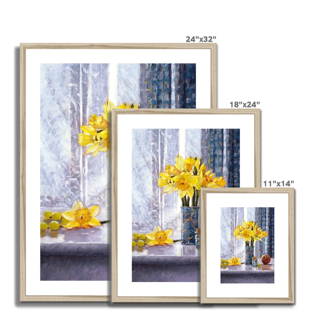 Ted Dyer Framed Open Edition Cornish Fine Art Print. 'Daffodils Still Life'. Cornwall Art Gallery - Image 6