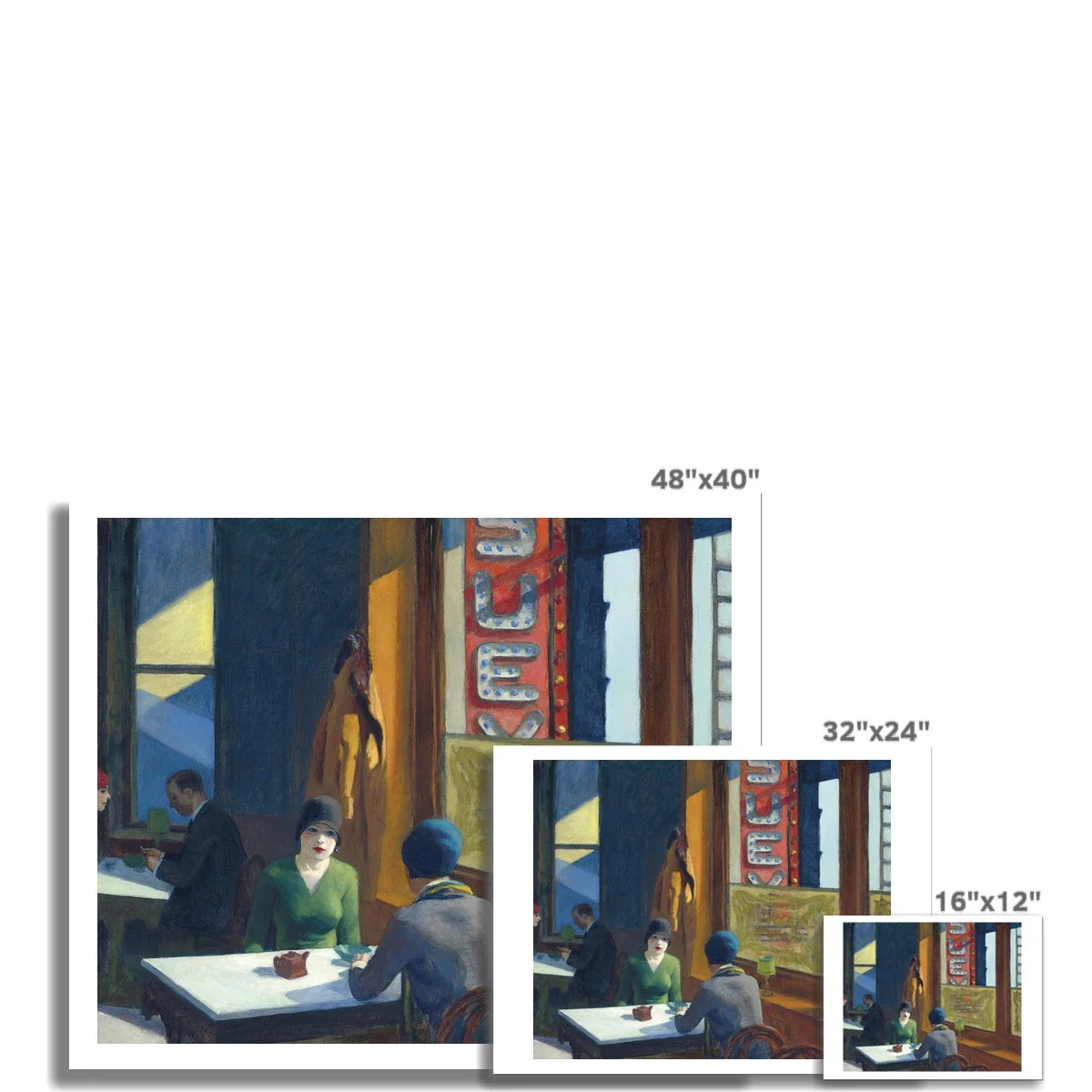 Chop Suey by Edward Hopper. Cafe Open Edition Fine Art Print. Historic Art - Image 3