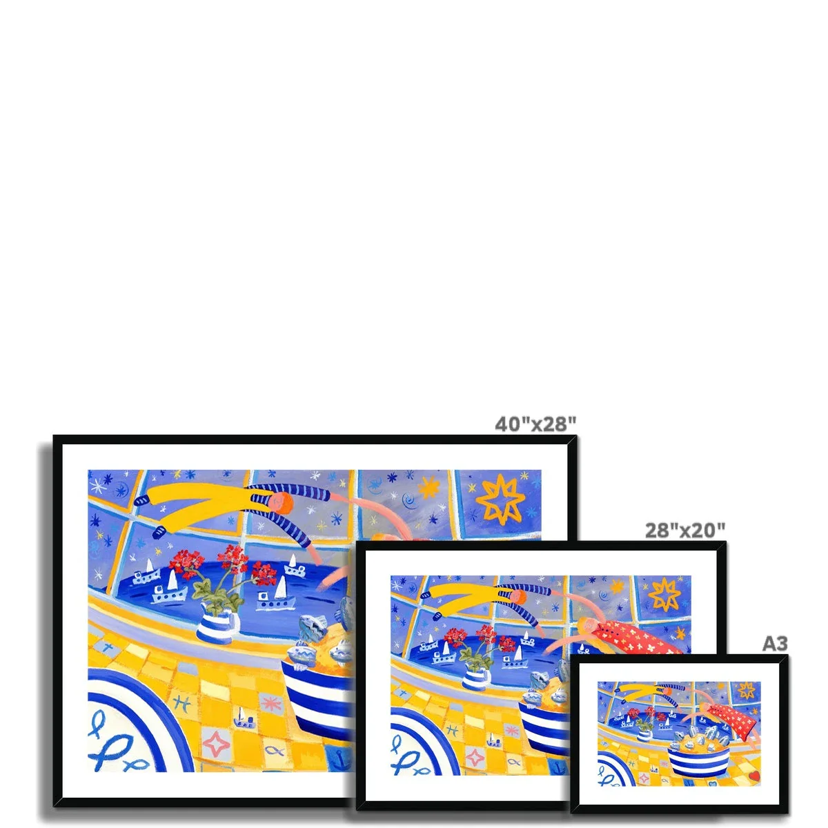 John Dyer Coastal Art Framed Open Edition Art Print. 'Enjoying the Day's Catch, Cornwall'. Cornish Art Gallery - Image 6