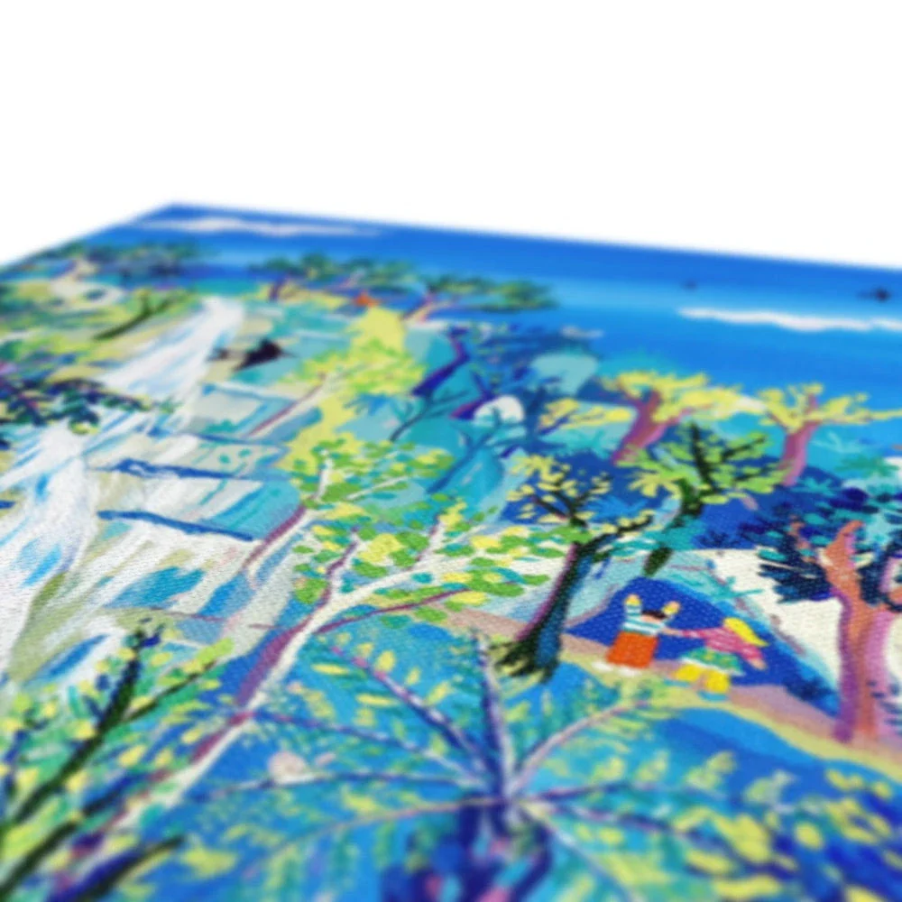 'Exploring Canonteign Falls'. Garden Canvas Art Print of Devon by John Dyer - Image 4
