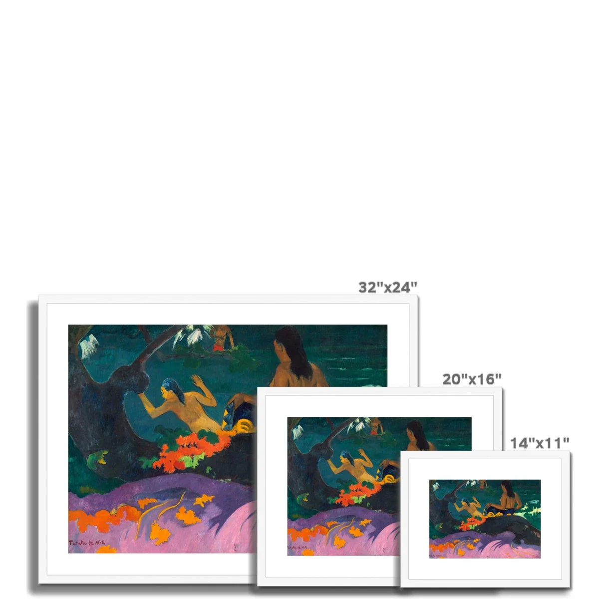 Paul Gauguin Framed Open Edition Art Print. 'Fatata te Miti', by the sea. Art Gallery Historic Art - Image 4
