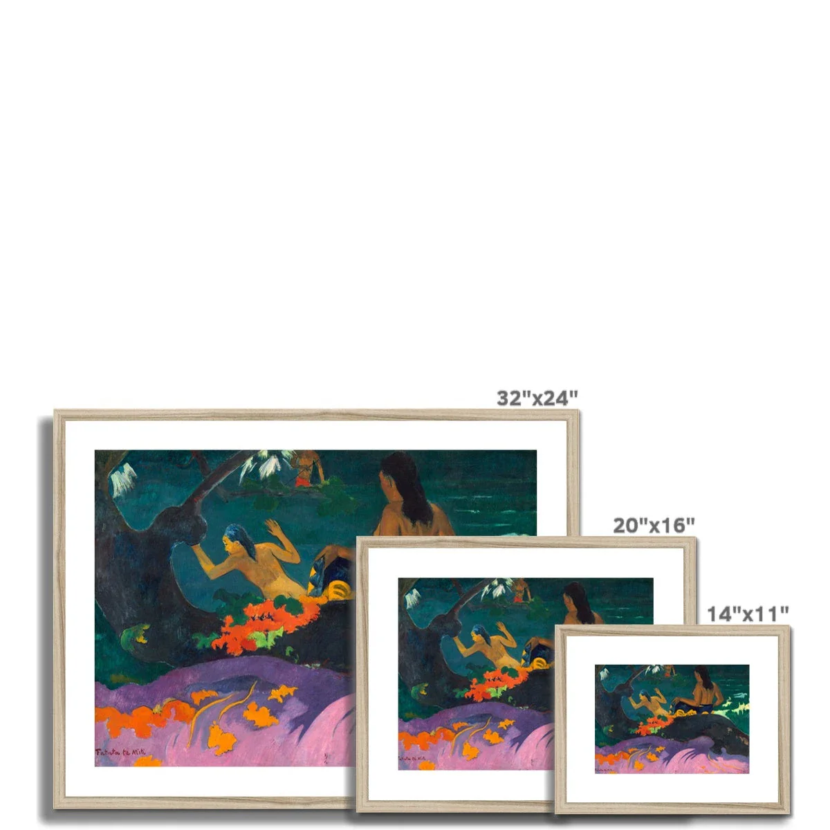 Paul Gauguin Framed Open Edition Art Print. 'Fatata te Miti', by the sea. Art Gallery Historic Art - Image 6