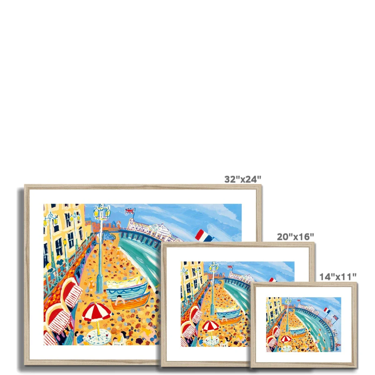 John Dyer Framed Open Edition Seaside Art Print. 'Flags on the Palace Pier, Brighton' - Image 5