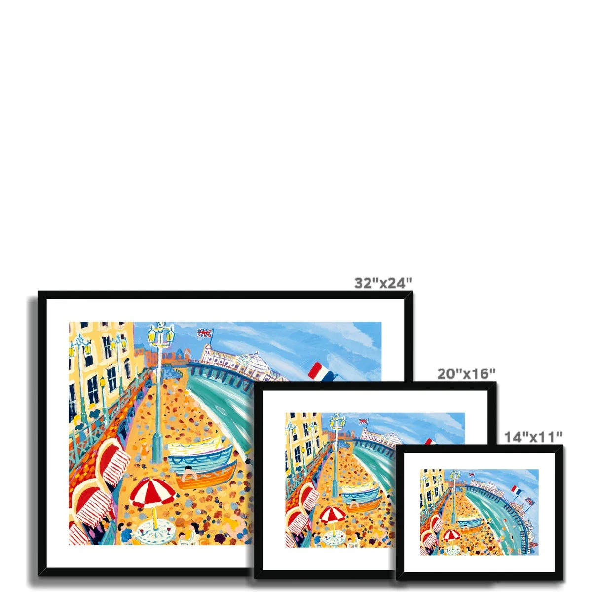 John Dyer Framed Open Edition Seaside Art Print. 'Flags on the Palace Pier, Brighton' - Image 6