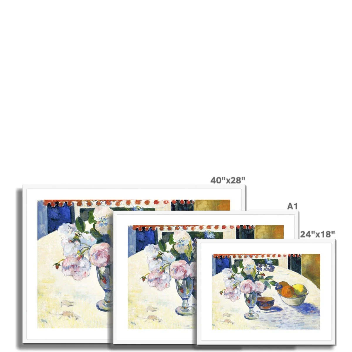 Paul Gauguin Still Life Framed Open Edition Art Print. 'Flowers and a Bowl of Fruit'. Garden Flowers. Art Gallery Historic Art - Image 11