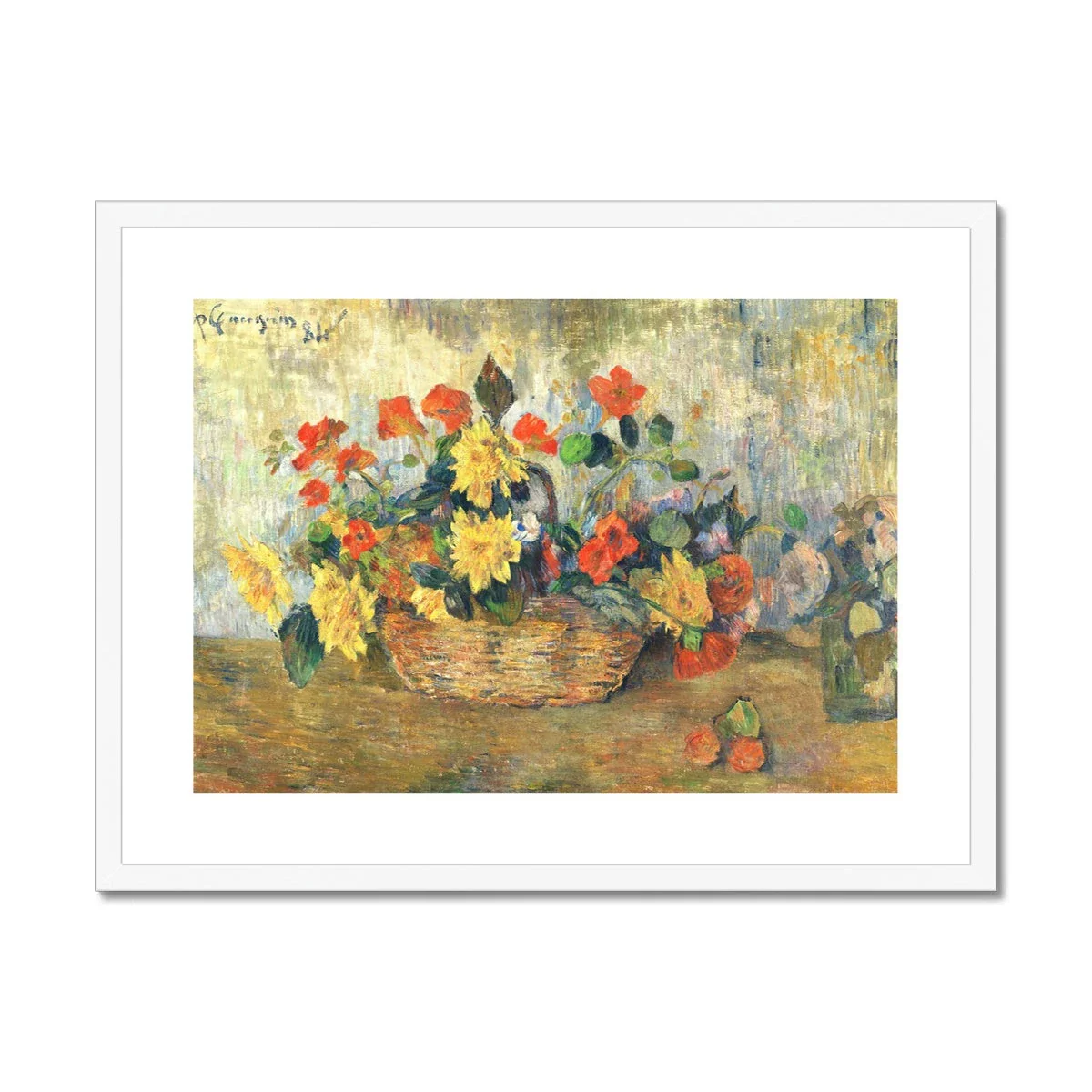 'Flowers'. Garden Flowers. Still Life by Paul Gauguin. Framed Open Edition Fine Art Print. Historic Art