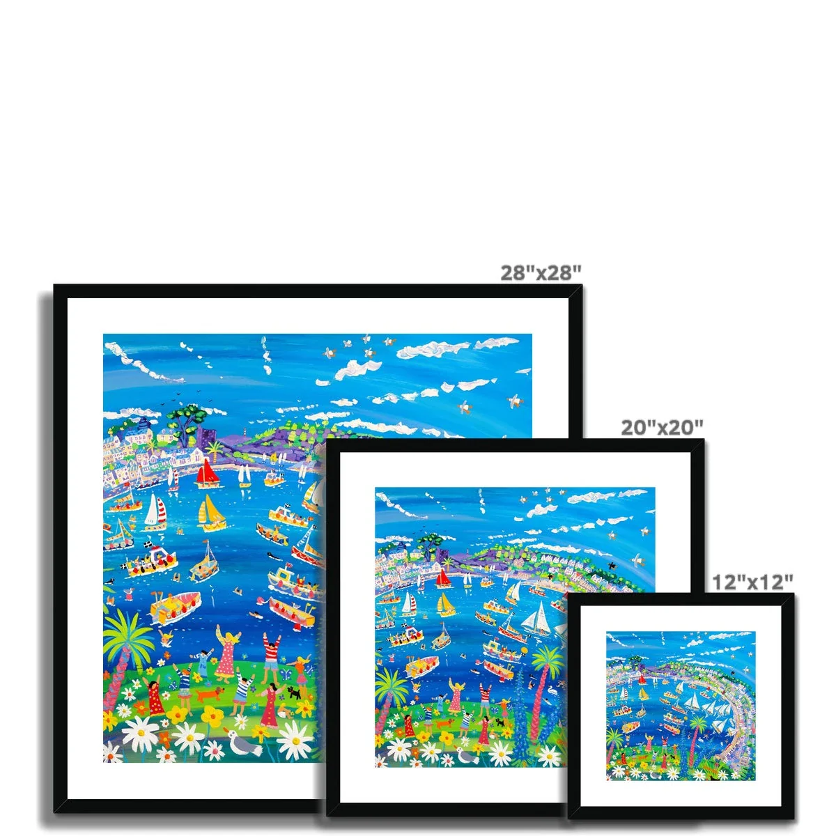 John Dyer Framed Open Edition Cornish Art Print. 'Fowey Fun'. Cornwall Art Gallery - Image 5