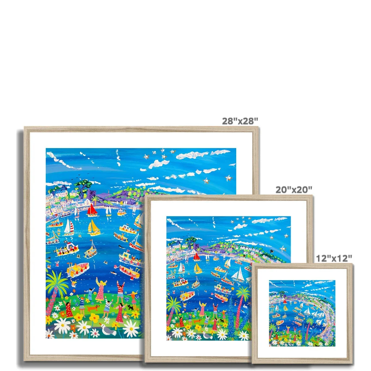 John Dyer Framed Open Edition Cornish Art Print. 'Fowey Fun'. Cornwall Art Gallery - Image 6
