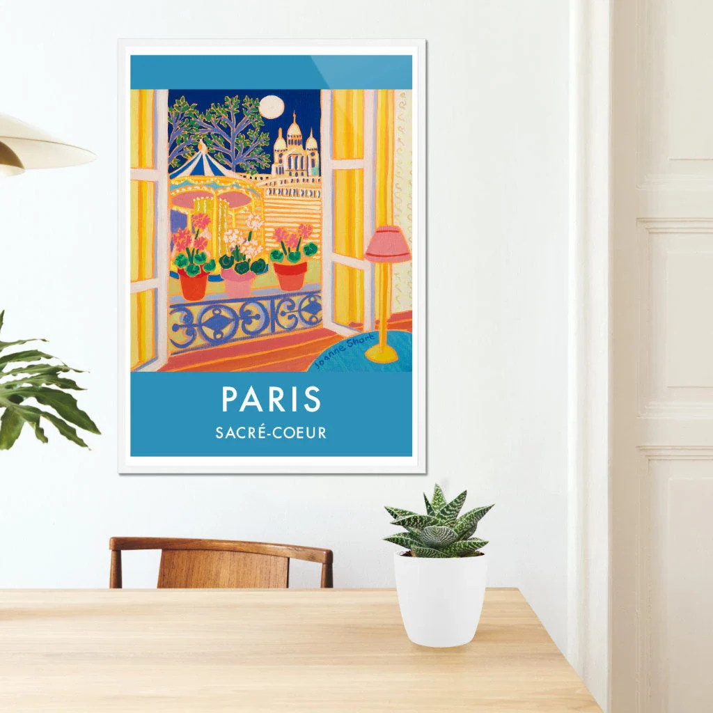 French Print of the Sacré-Coeur, Paris. Vintage Style Interior Poster Art Print by Joanne Short. France Wall Art - Image 2