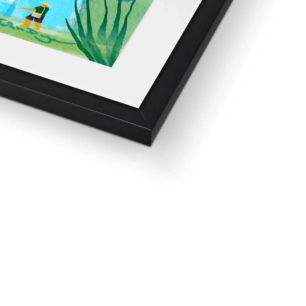 John Dyer Greece Artwork. Framed Open Edition Art Print. 'Sunlit Villa in Govino Bay, Corfu, Greece'. Greek Art Gallery - Image 4